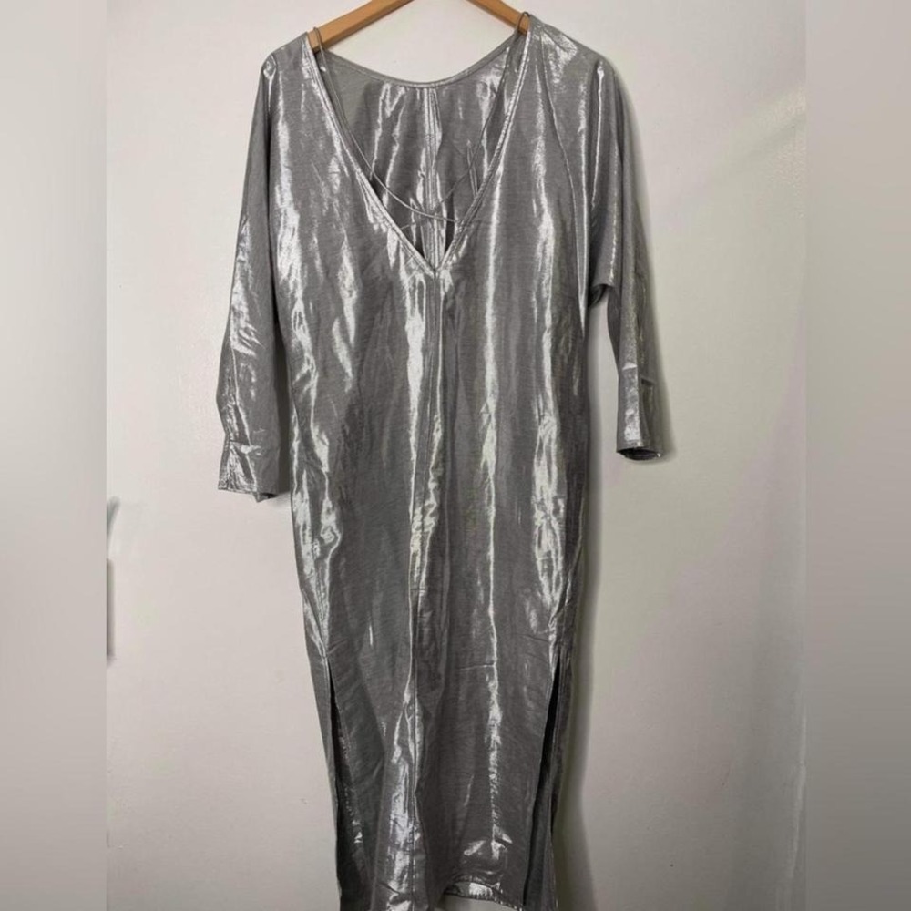 Gray metallic top shop dress